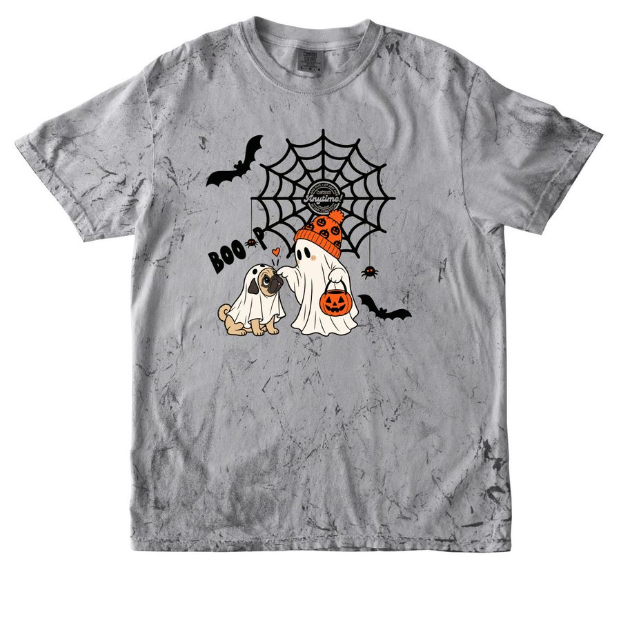 PugHearts Halloween Boop-Pug, a Smoke Comfort Colors Colorblast Tee