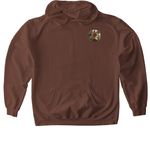 Dad the original security system, a Cocoa Softstyle Pullover Hoodie (back-view)