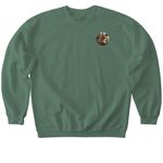 Dad the original security system, a Military Green Softstyle Crewneck Sweatshirt (back-view)