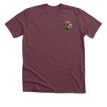 Dad the original security system, a Heather Maroon Premium Unisex Tee (back-view)