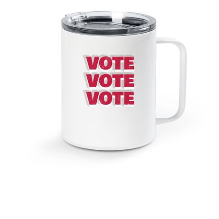 League Collection Travel Mug, a White Stainless Steel Travel Mug