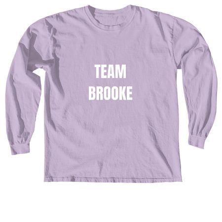 Team Brooke, a Orchid Comfort Colors Long Sleeve Tee