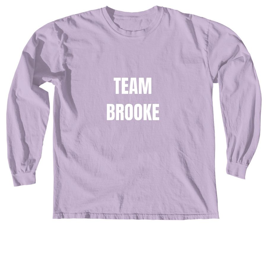 Team Brooke, a Orchid Comfort Colors Long Sleeve Tee