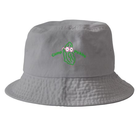 Camp Pickles, a Grey Printed Bucket Hat