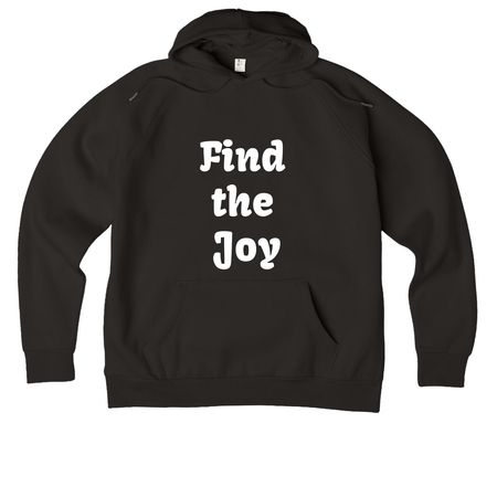 Find the Joy, a Deep Black Allmade Organic CVC Pullover Hoodie