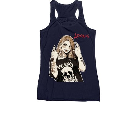 Adonis poketoon, a Navy Women's Racerback