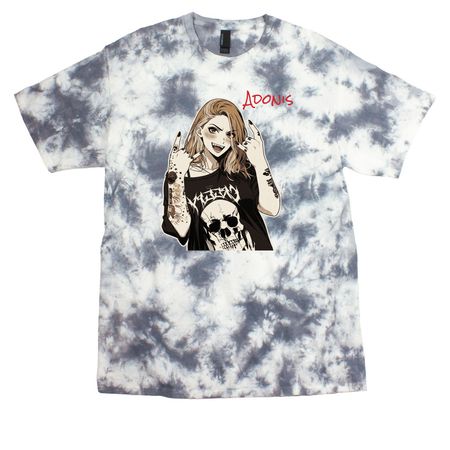 Adonis poketoon, a Grey Crystal Tie Dye Tee