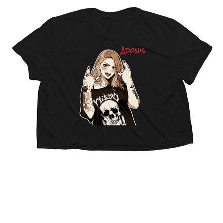 Adonis poketoon, a Black Women?s Flowy Cropped Tee