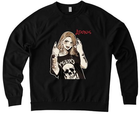Adonis poketoon, a Deep Black Allmade Organic French Terry Crewneck Sweatshirt