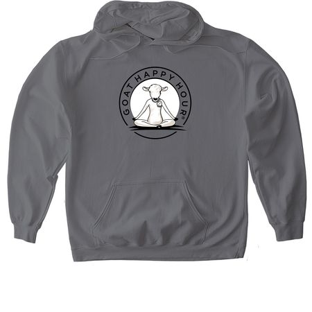 Goat Happy Hour Merch!, a Charcoal Gildan Softstyle Pullover Hoodie