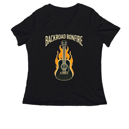 V-Necks, Tanks, Baseball Tee, a Black Women's Relaxed V-Neck Tee