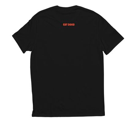 InsideOut Rainbow&nbsp;, a Deep Black Allmade Eco Triblend Unisex Tee (back-view)