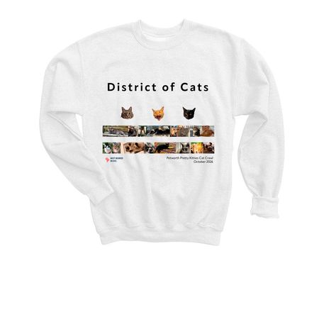 District of Cats Shirts, a White Youth Crewneck Sweatshirt