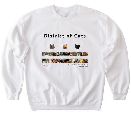 District of Cats Shirts, a White Softstyle Crewneck Sweatshirt