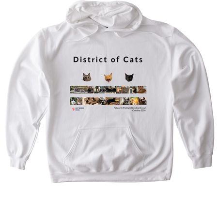 District of Cats Shirts, a White Gildan Softstyle Pullover Hoodie