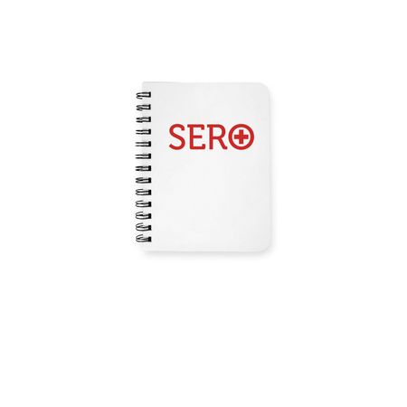 Sero Project Logo Notebook, a White Spiral Notebook