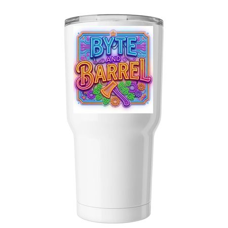 Axe tumble, a White Insulated Tumbler