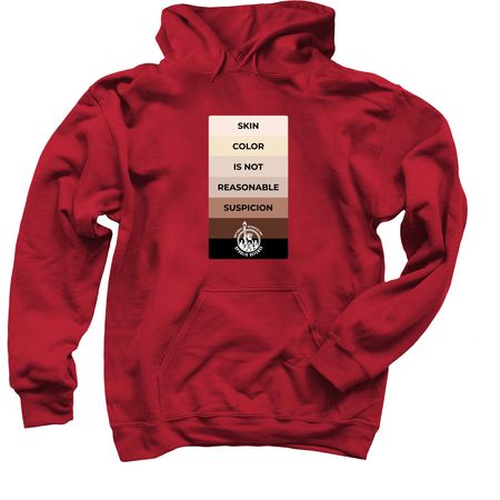NEW LOGO! Skin Color Vertical, a Cardinal Red Pullover Hoodie