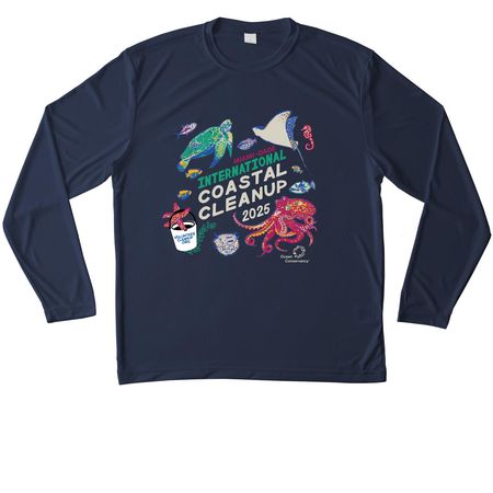 2025 ICC Long Sleeve Shirts, a True Navy Unisex Performance Long Sleeve Tee