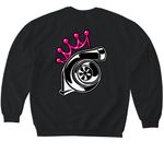 Turbo & Tiara, a Black Softstyle Crewneck Sweatshirt (back-view)