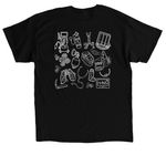 The back is where it's at!&nbsp;, a Black Classic Unisex Tee (back-view)