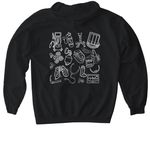 The back is where it's at!&nbsp;, a Black Gildan Softstyle Pullover Hoodie (back-view)