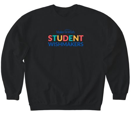 Student WishMakers Apparel, a Black Softstyle Crewneck Sweatshirt