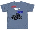 Farming with Chael&nbsp;, a Blue Jean Comfort Colors Unisex Tee (back-view)