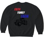Farming with Chael&nbsp;, a Black Softstyle Crewneck Sweatshirt (back-view)