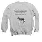 Ehlers Danlos Syndrome Awareness, a Sport Grey Crewneck Sweatshirt (back-view)