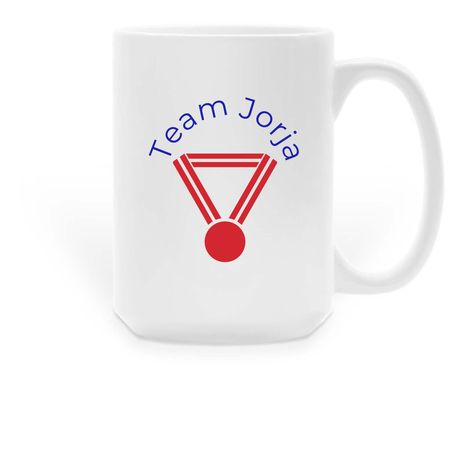 Team Jorja, a White Large Coffee Mug