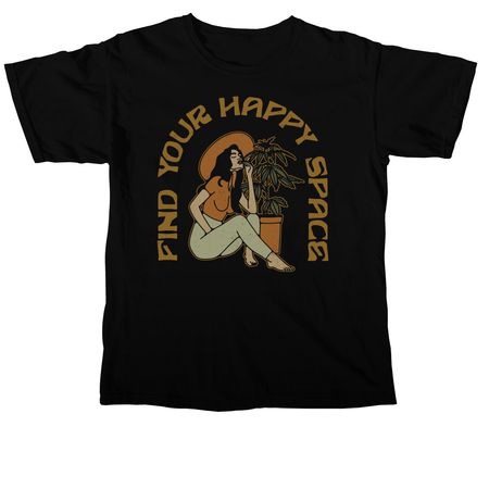 Happy Space, a Black Comfort Colors Unisex Tee