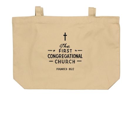 FCC Vintage Sign on Tote Bags, a Oyster Large Organic Cotton Tote Bag