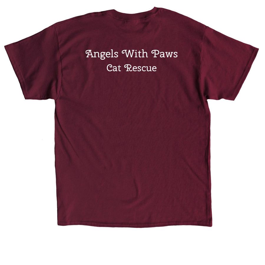 Meowy Catmas & Happy Mew Year!, a Maroon Classic Unisex Tee (back-view)
