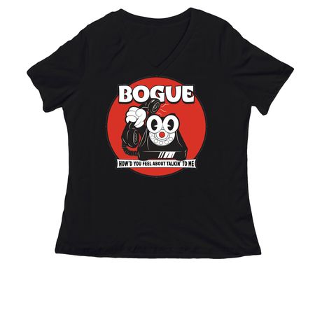 How'd You Feel, a Black Women's Relaxed V-Neck Tee