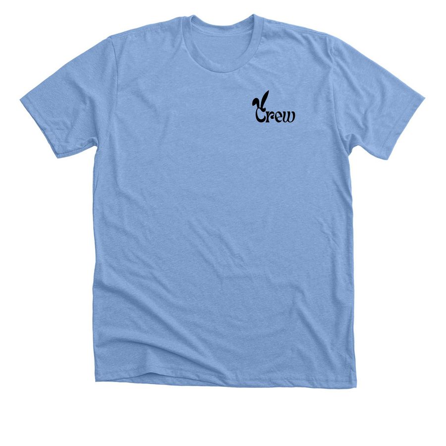 Crew Shirt Alice by Heart, a Heather Carolina Blue Premium Unisex Tee