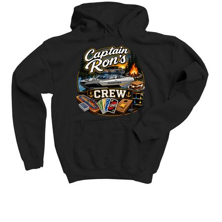 Captain Ron?s Crew, a Black Youth Pullover Hoodie