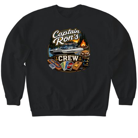 Captain Ron?s Crew, a Black Softstyle Crewneck Sweatshirt