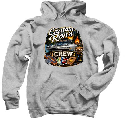 Captain Ron?s Crew, a Sport Grey Pullover Hoodie