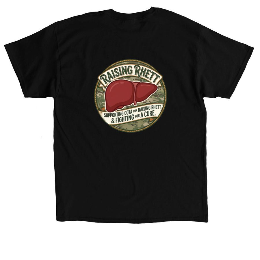 COTA for Raising Rhett, a Black Classic Unisex Tee (back-view)