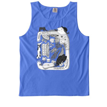 2026 Market Tees & Sweatshirts, a Flo Blue Comfort Colors Tank Top