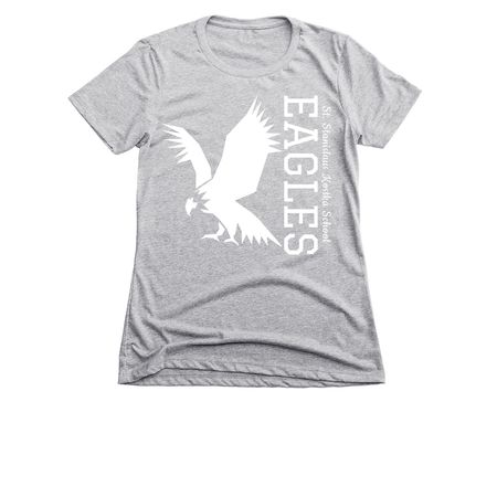 2026-2027 Spirit Wear, a Dark Heather Grey Women's Slim Fit Tee