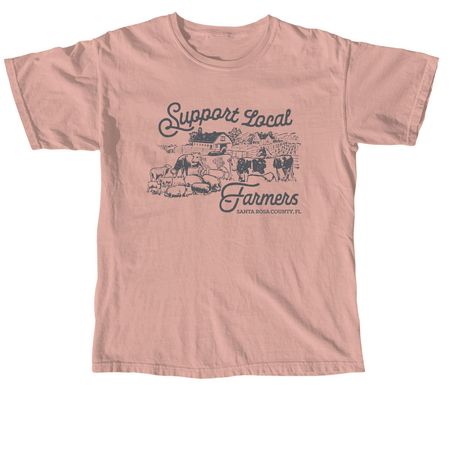 Support Local Farmers | Santa Rosa, a Peachy Comfort Colors Unisex Tee