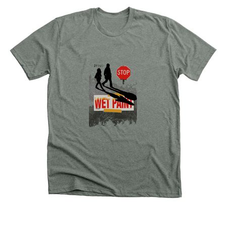 Wet Paint, a Deep Heather Premium Unisex Tee