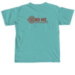 Isaiah 6:8&nbsp;, a Seafoam Comfort Colors Unisex Tee (back-view)