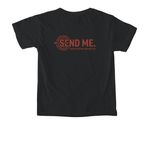 Isaiah 6:8&nbsp;, a Black Comfort Colors Youth Tee (back-view)