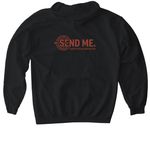 Isaiah 6:8&nbsp;, a Black Gildan Softstyle Pullover Hoodie (back-view)