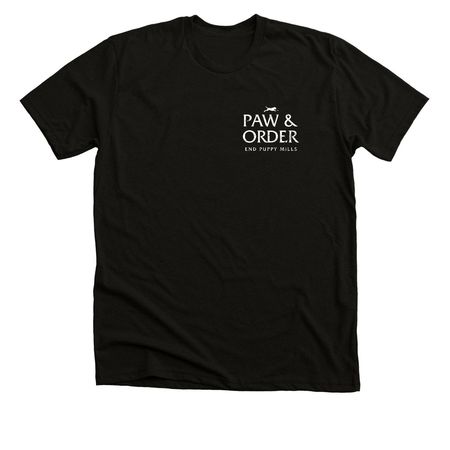 Paw & Order, a Solid Black Blend Premium Unisex Tee