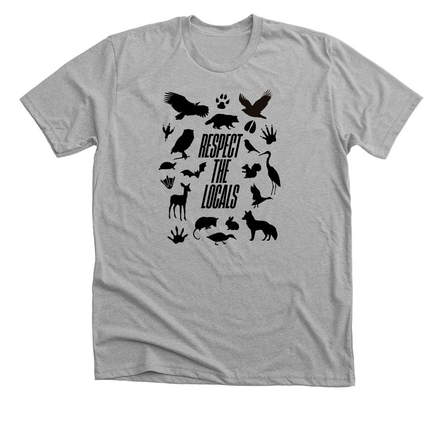 Respect the Locals - Wildlife, a Athletic Heather Premium Unisex Tee