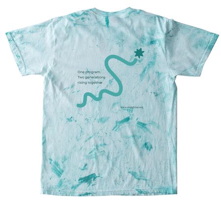 R2R Tie-dye Short Sleeve Shirt, a Sea Glass Comfort Colors Colorblast Tee (back-view)